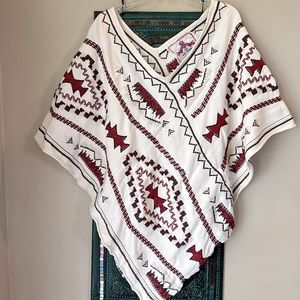 Colorful Aztec Printed Poncho